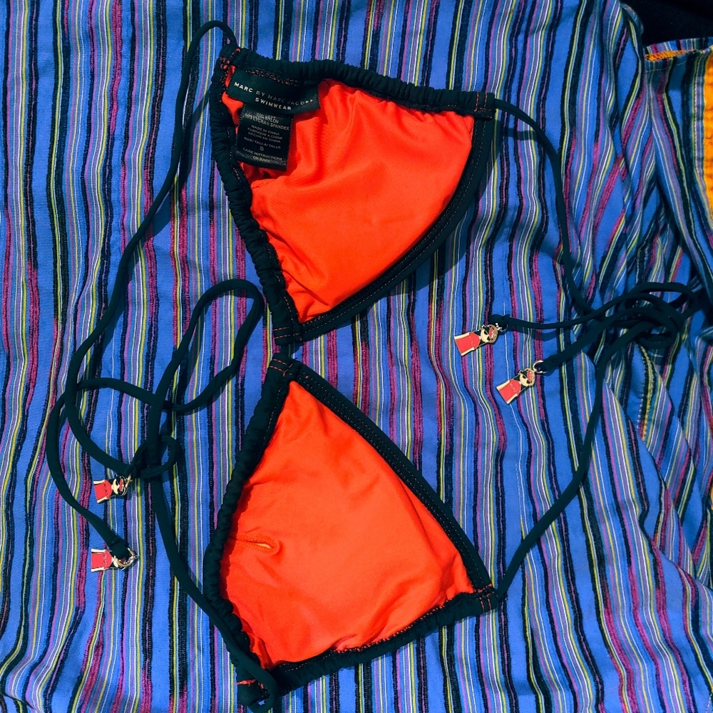 Marc by Marc Jacobs swimwear Bikini Black + Fiery Salmon